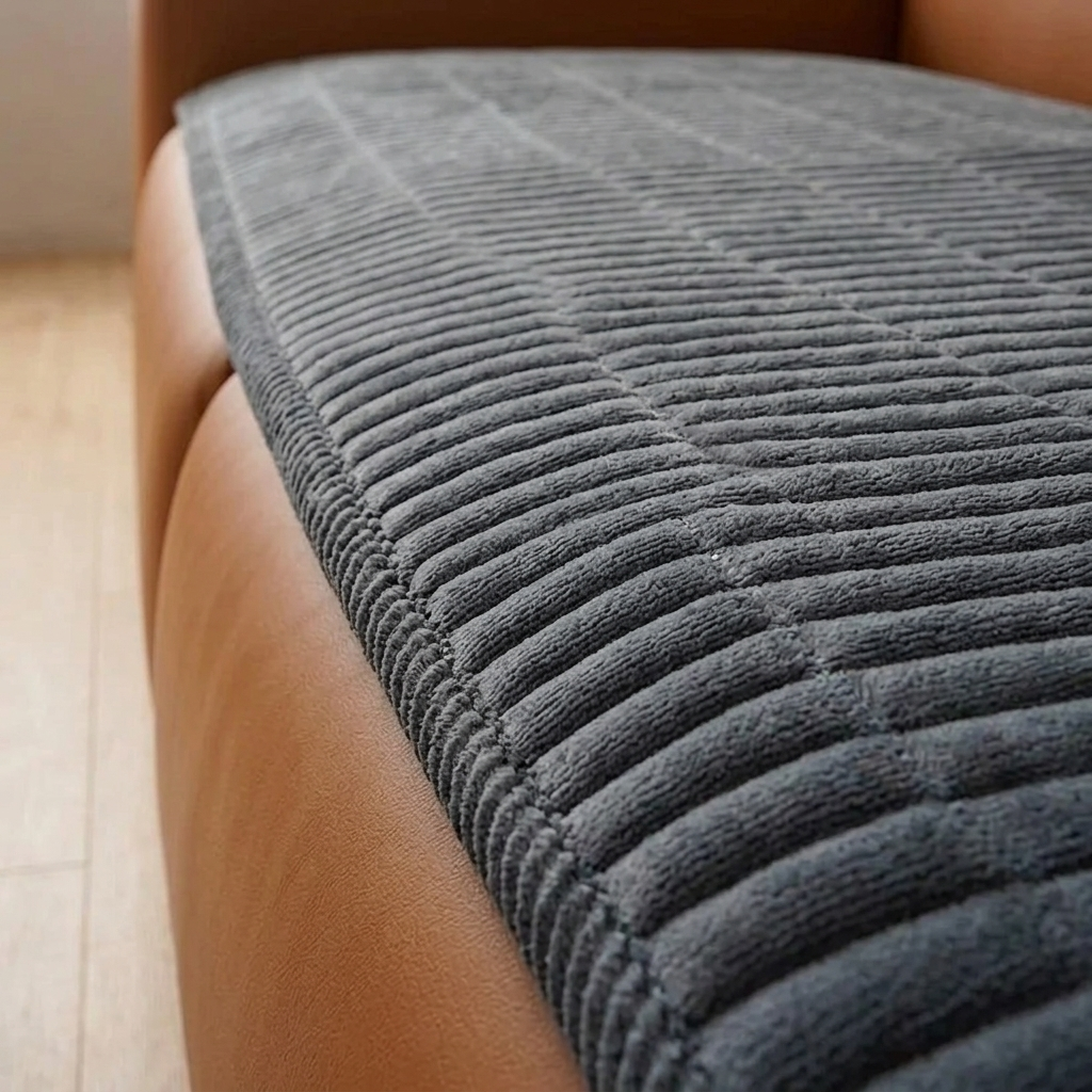 Cushy Plush Quilted Non Slip Sofa Seat Cover