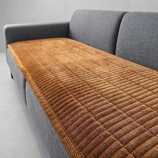 Cushy Plush Quilted Non Slip Sofa Seat Cover