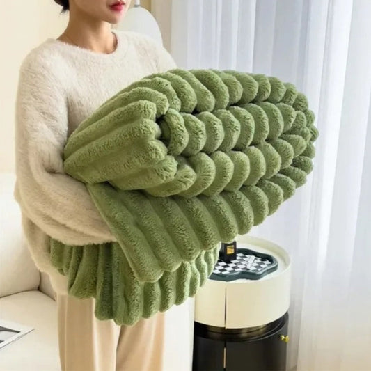 Cloudfall Ribbed Plush Blanket