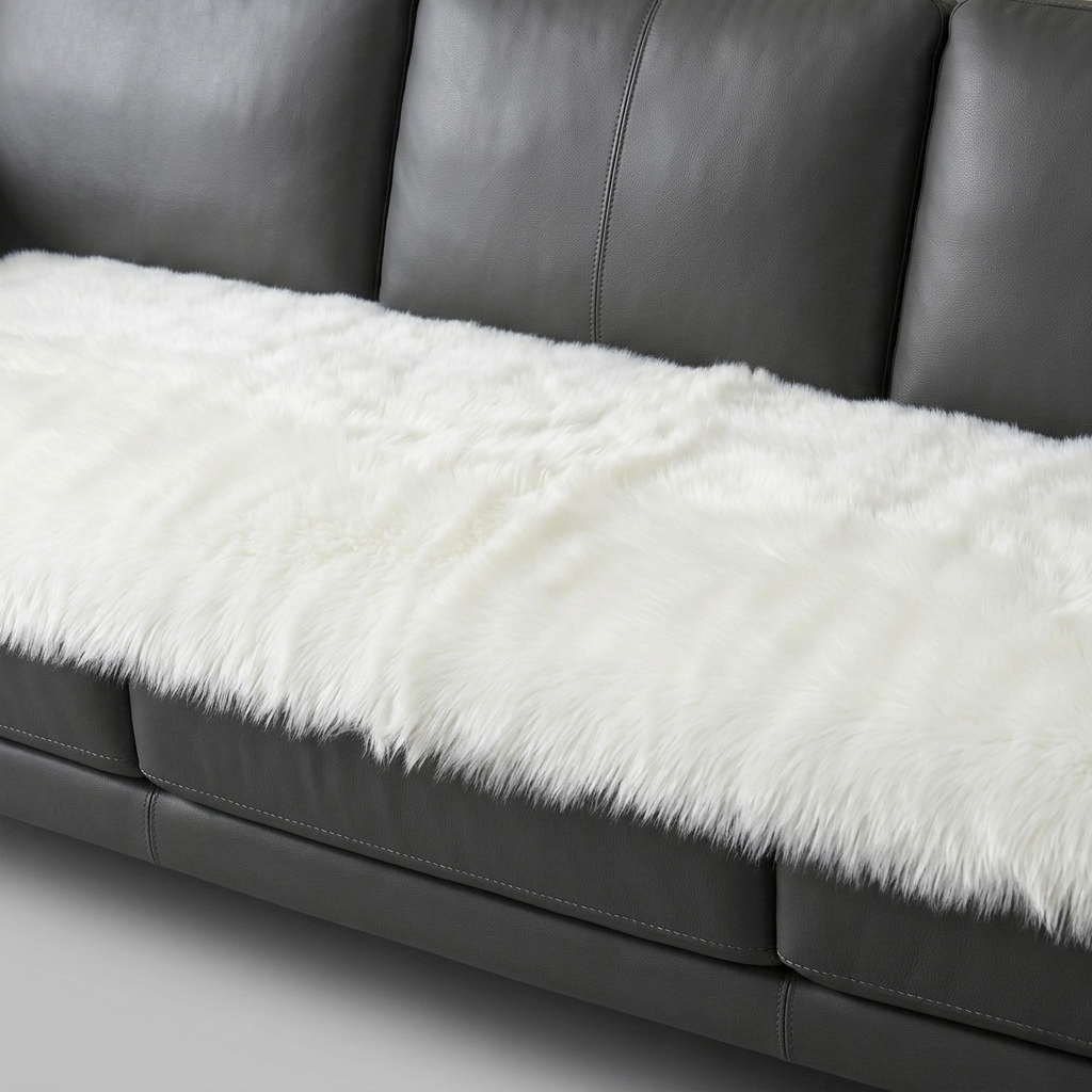 Luvio Shaggy Wool Sofa Seat Cover