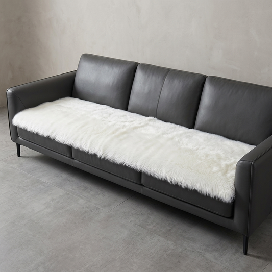 Luvio Shaggy Wool Sofa Seat Cover