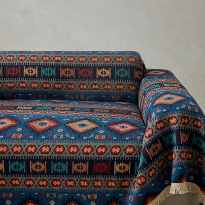 Drovio Tribal Geometric Boho Sofa Throw