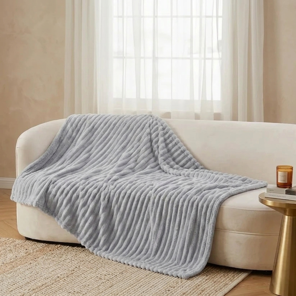 Softra Chunky Ribbed Plush Blanket