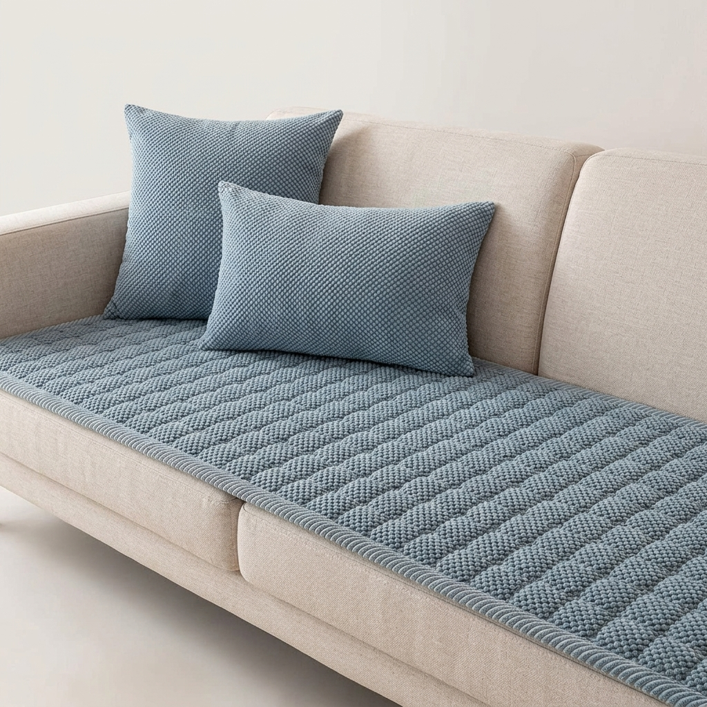 Coslo Ribbed Quilted Sofa Seat Cover