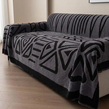 Vyllo Geometric Anti-Slip Sofa Throw