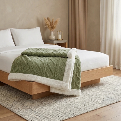Snugvo Textured Diamond Pattern Blanket