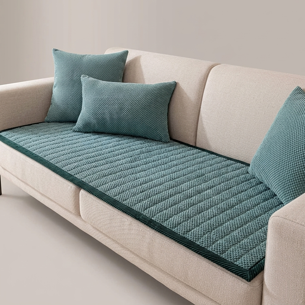 Coslo Ribbed Quilted Sofa Seat Cover