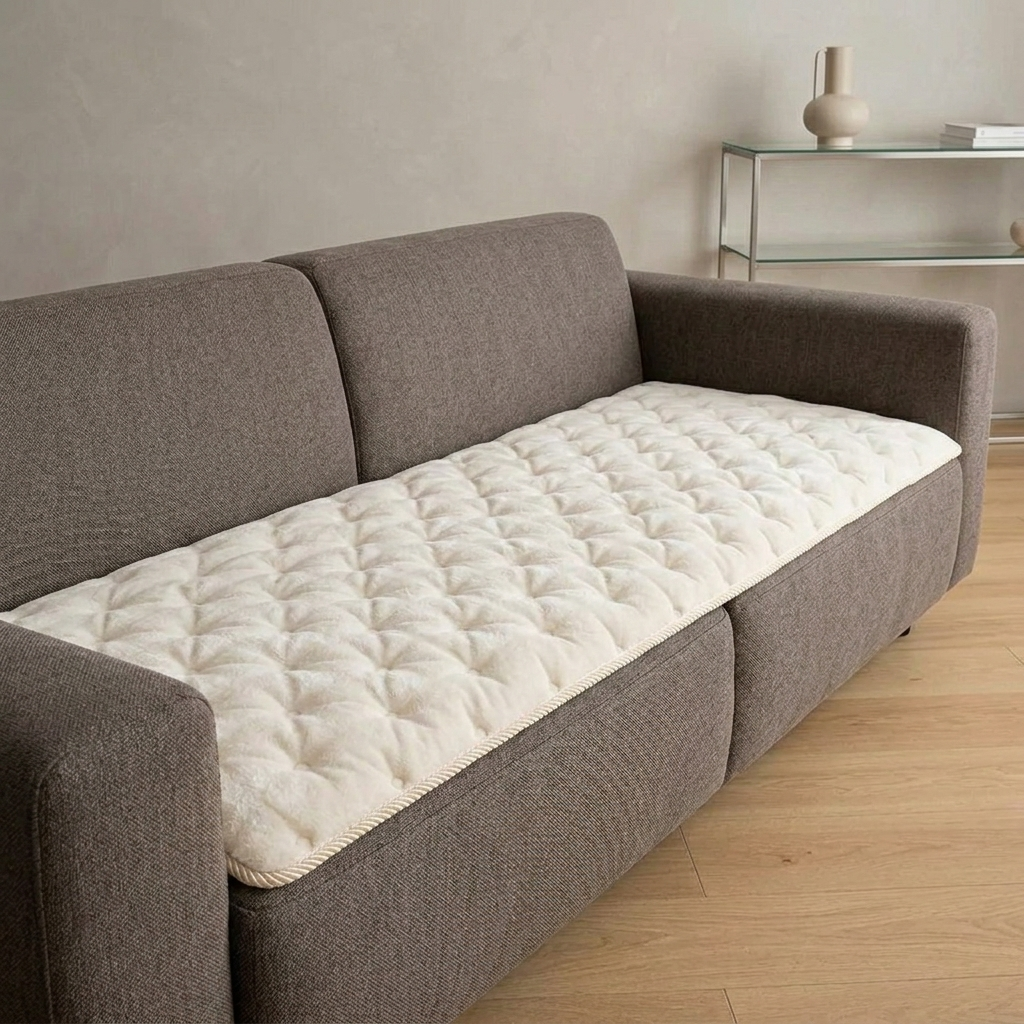 Velour Tufted Anti Slip Sofa Seat Cover