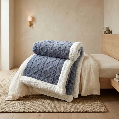 Snugvo Textured Diamond Pattern Blanket