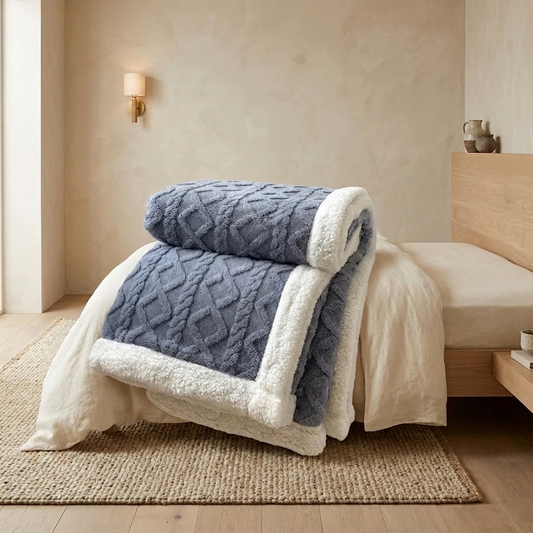 Snugvo Textured Diamond Pattern Blanket