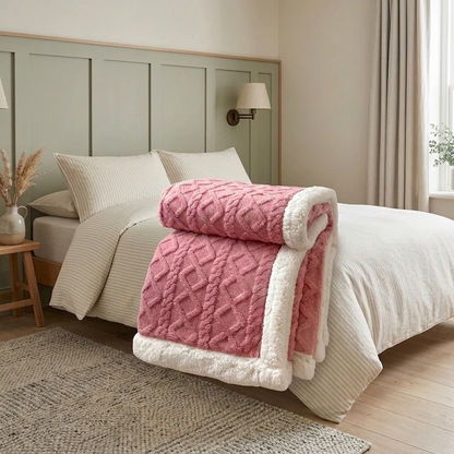 Snugvo Textured Diamond Pattern Blanket