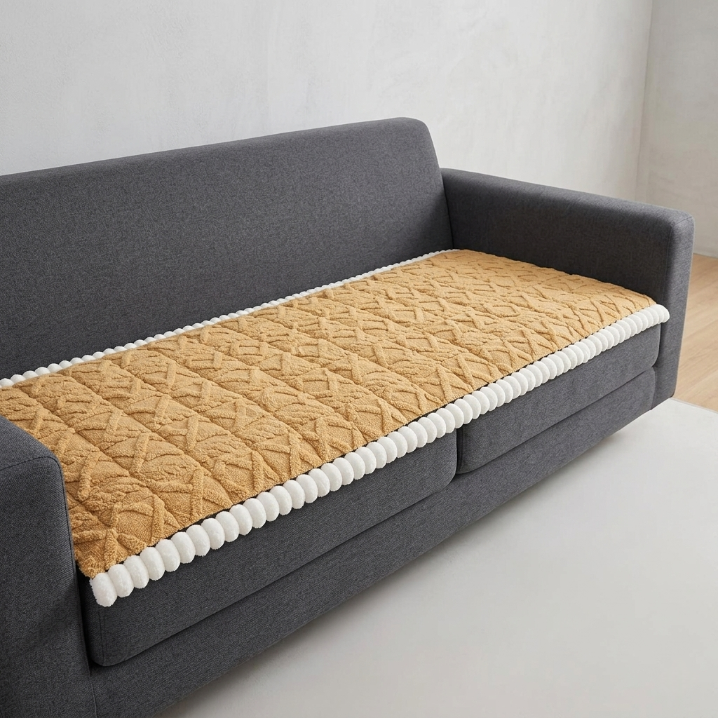 Tuftly Geometric Lattice Quilted Sofa Seat Cover
