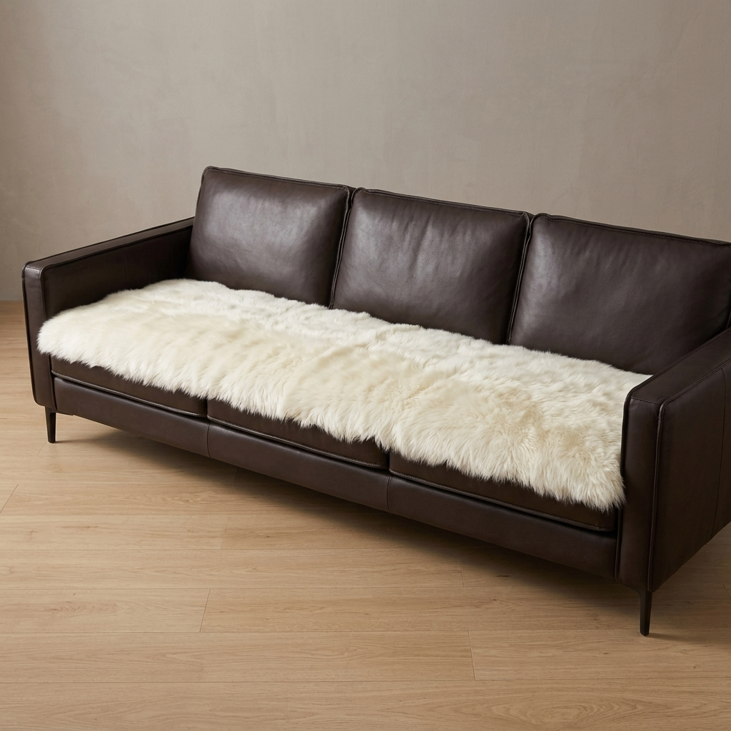 Luvio Shaggy Wool Sofa Seat Cover