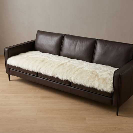 Luvio Shaggy Wool Sofa Seat Cover