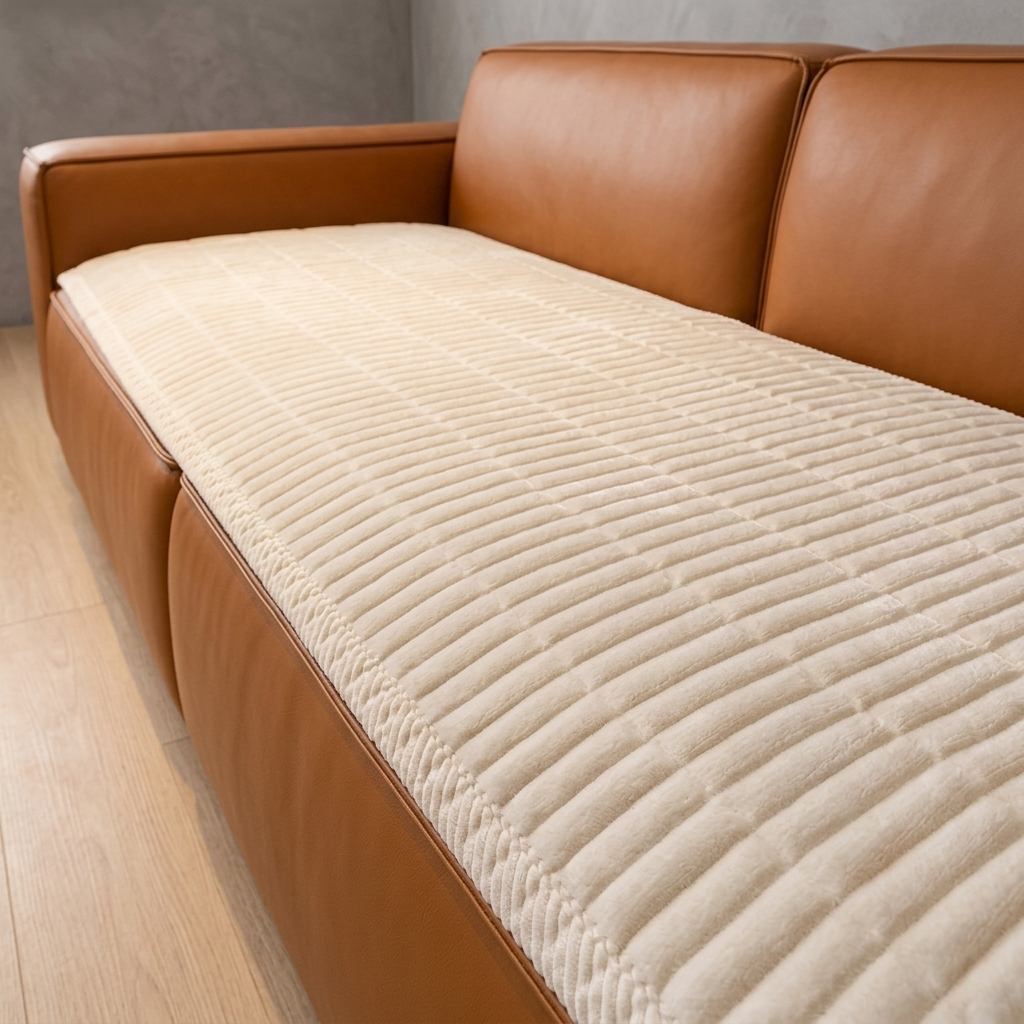 Cushy Plush Quilted Non Slip Sofa Seat Cover