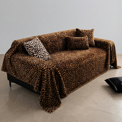 Wildo Leopard Print Anti-Slip Sofa Throw