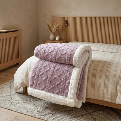 Snugvo Textured Diamond Pattern Blanket