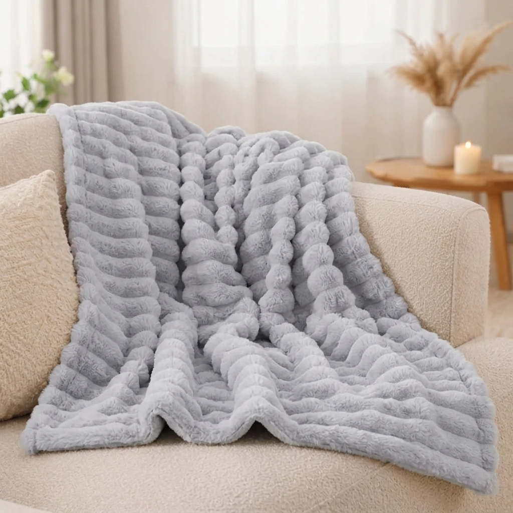 Softra Chunky Ribbed Plush Blanket