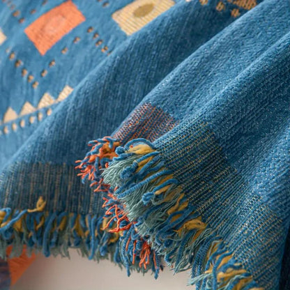 Dravo Geometric Border Woven Sofa Throw