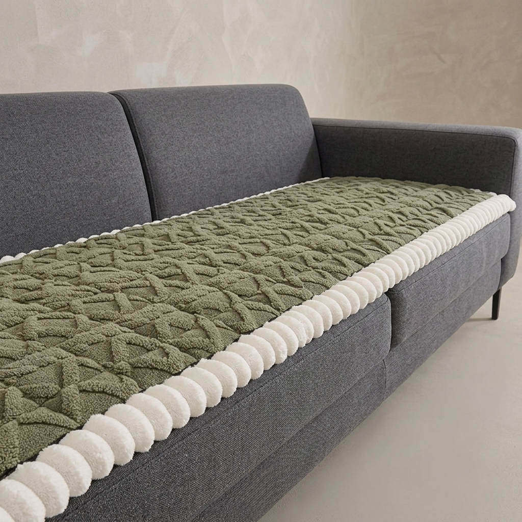 Tuftly Geometric Lattice Quilted Sofa Seat Cover