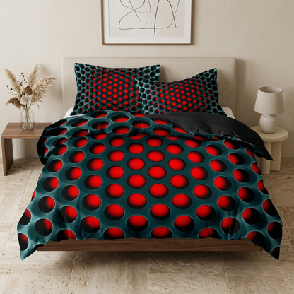 Vysto 3D Honeycomb Quilt Cover Set