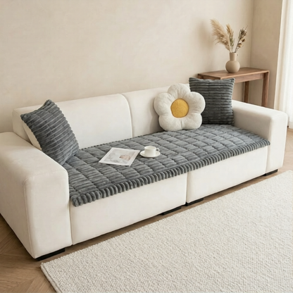 Ribblo Ribbed Quilted Sofa Seat Cover