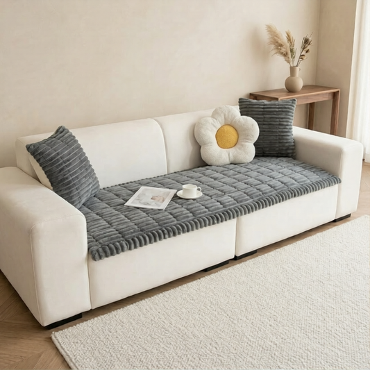 Ribblo Ribbed Quilted Sofa Seat Cover