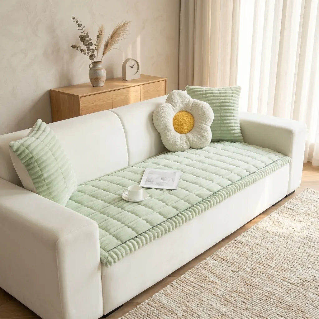 Ribblo Ribbed Quilted Sofa Seat Cover