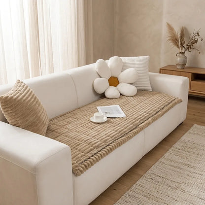 Ribblo Ribbed Quilted Sofa Seat Cover