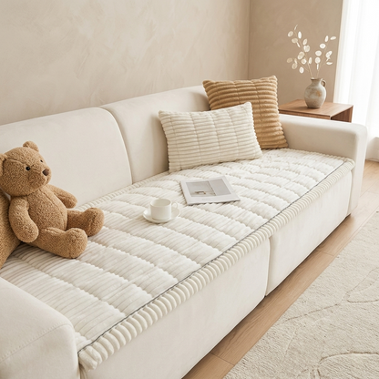 Ribblo Ribbed Quilted Sofa Seat Cover
