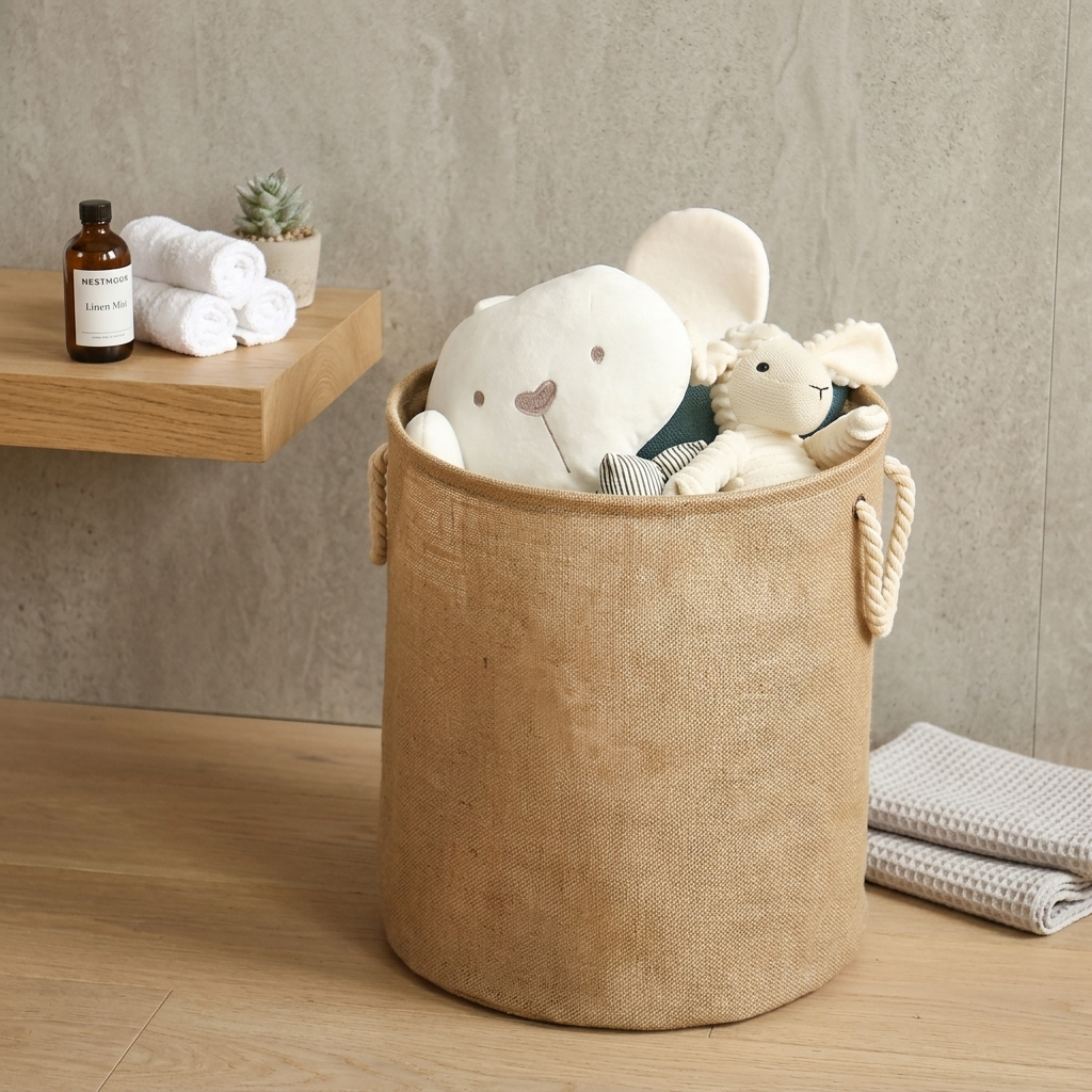 Nestly Textured Rope Handle Storage Basket