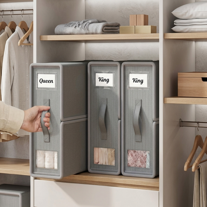 Stovro Wardrobe Bed Linen Storage Organiser