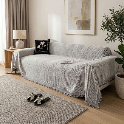 Zivvo Chevron Fringed Sofa Throw