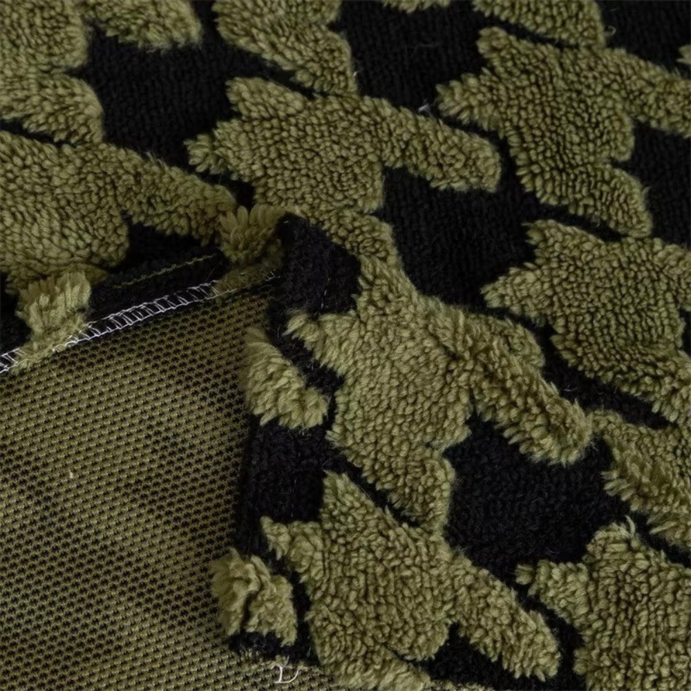 Houndstooth Plush Microfibre Sofa Cover Nestmoor