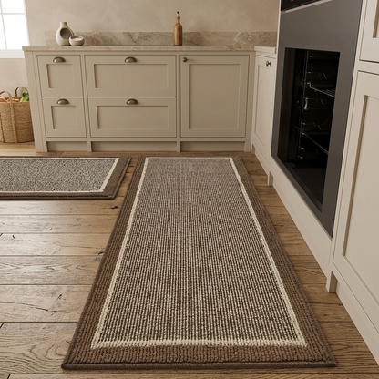 Stryvo Striped Border Kitchen Runner Set