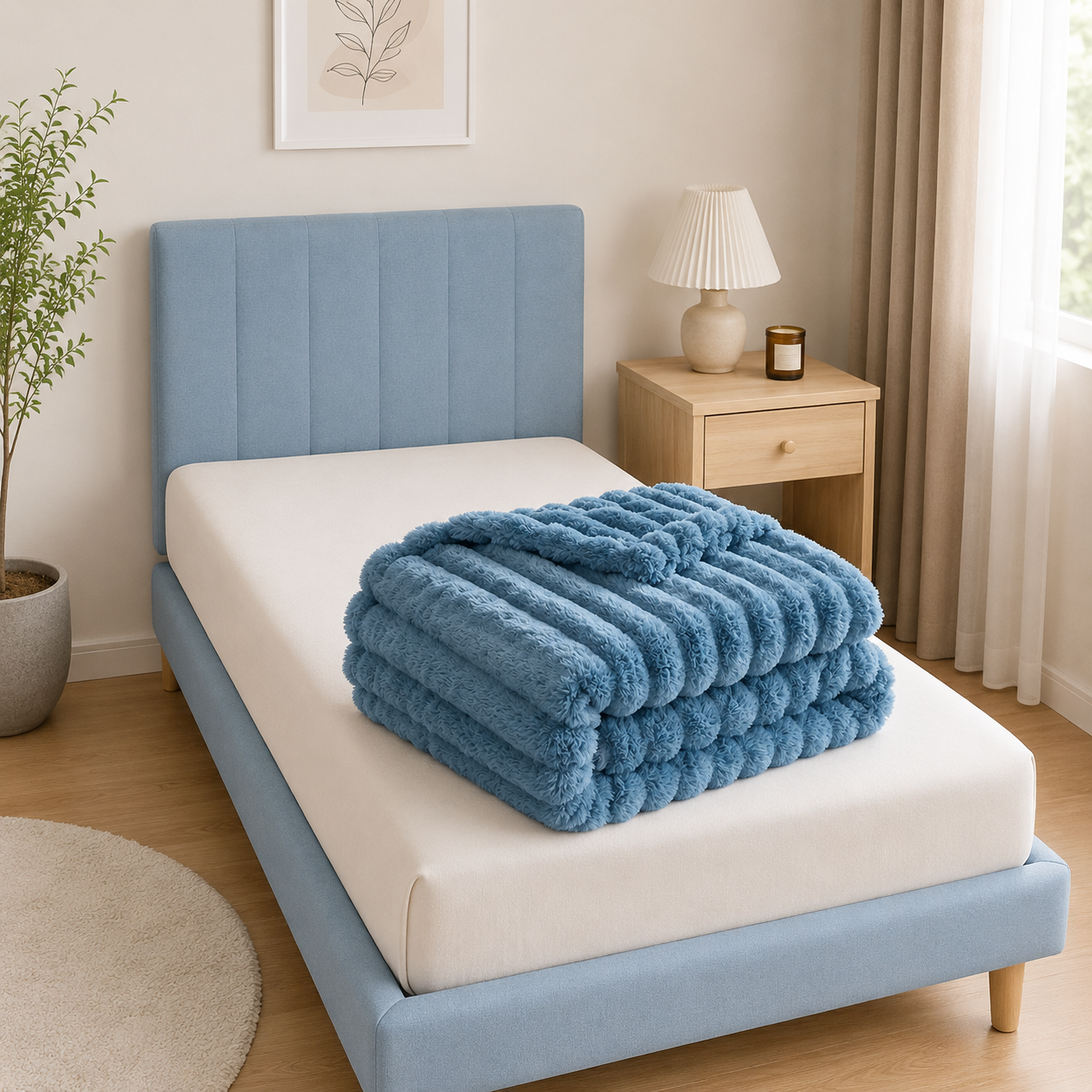 Softra Chunky Ribbed Plush Blanket