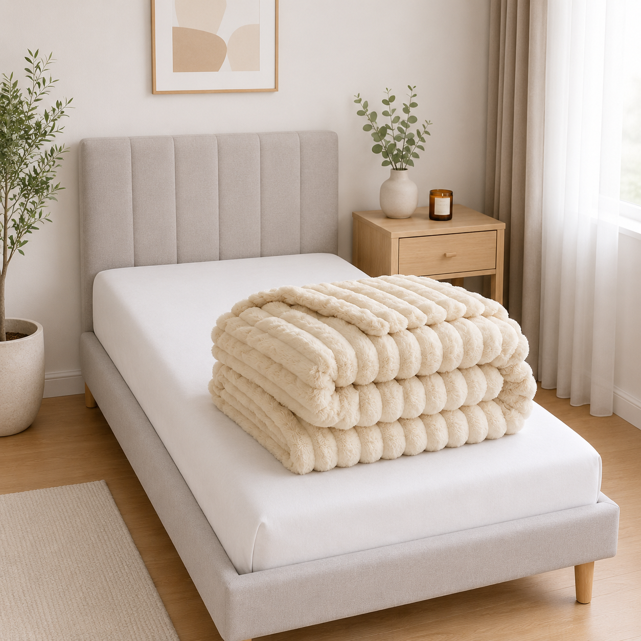 Softra Chunky Ribbed Plush Blanket