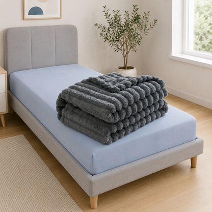 Softra Chunky Ribbed Plush Blanket
