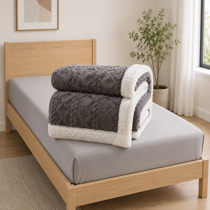 Snugvo Textured Diamond Pattern Blanket