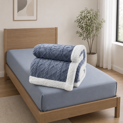 Snugvo Textured Diamond Pattern Blanket