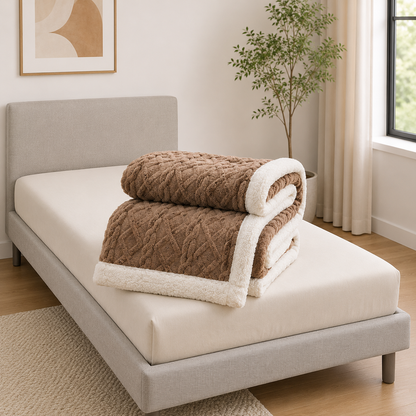 Snugvo Textured Diamond Pattern Blanket