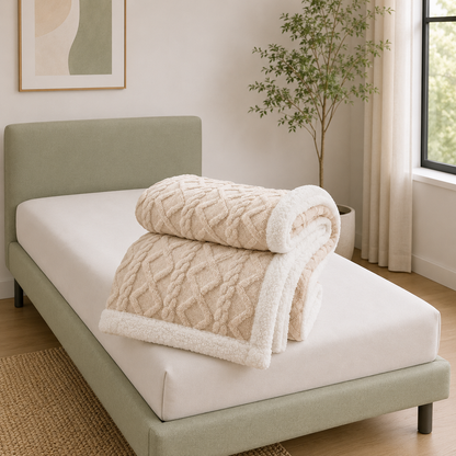 Snugvo Textured Diamond Pattern Blanket