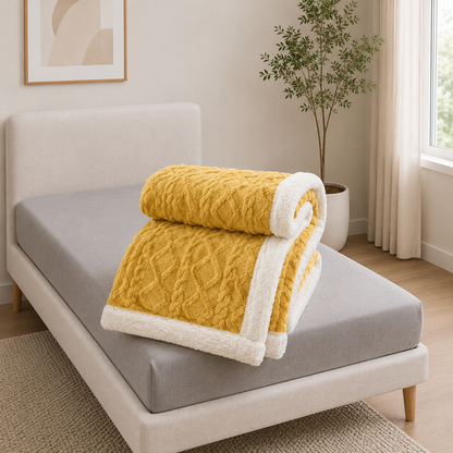 Snugvo Textured Diamond Pattern Blanket