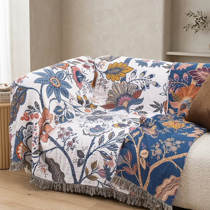 Floria Reversible Tasseled Edge Blanket