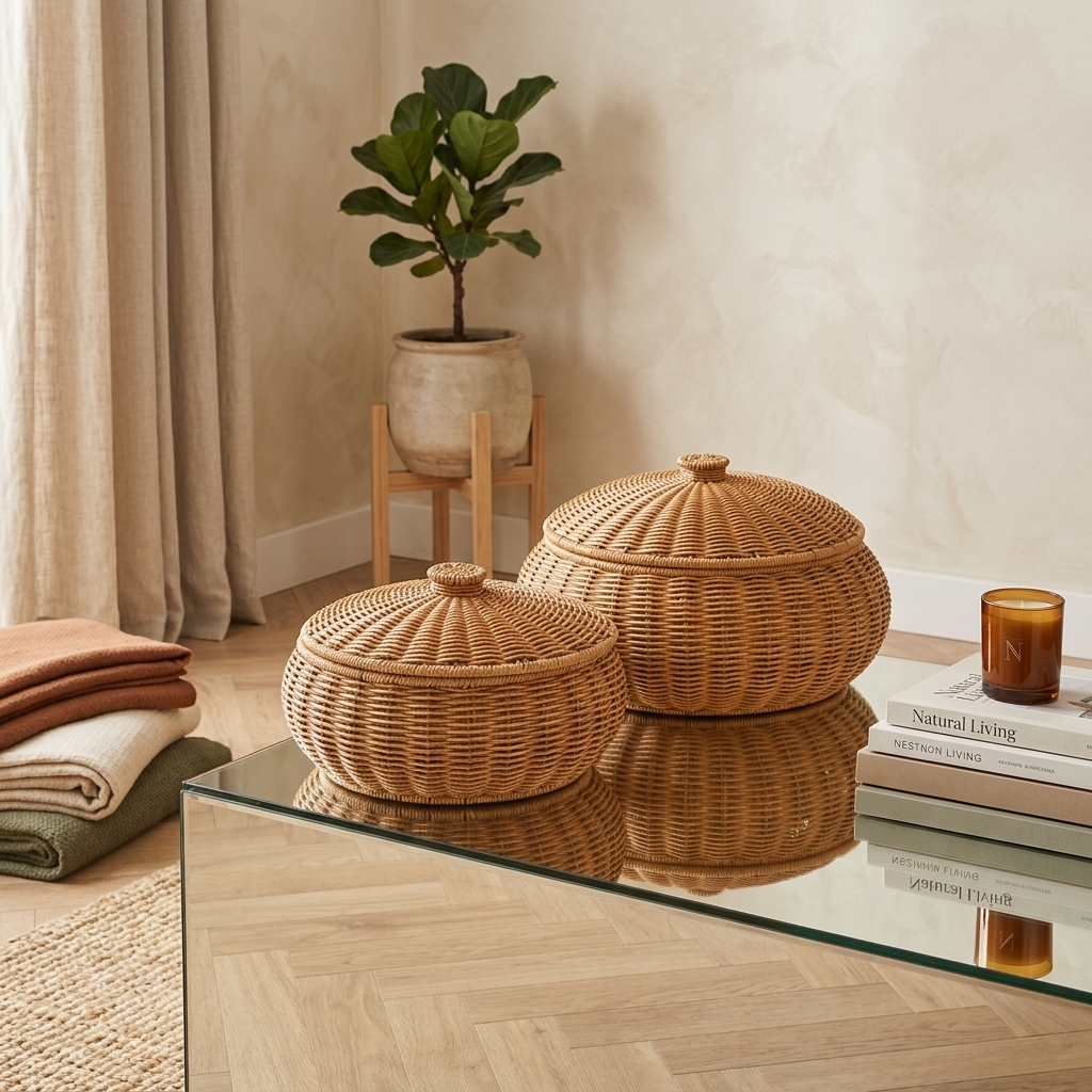 Wovely Dome Lidded Storage Basket