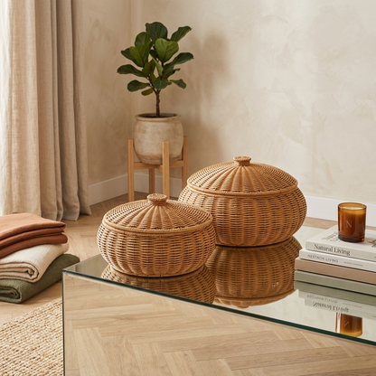 Wovely Dome Lidded Storage Basket
