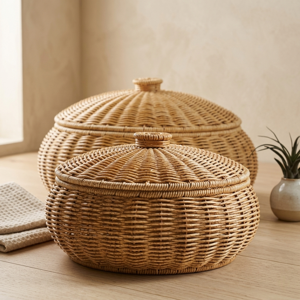 Wovely Dome Lidded Storage Basket