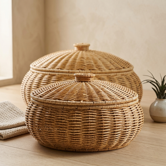 Wovely Dome Lidded Storage Basket