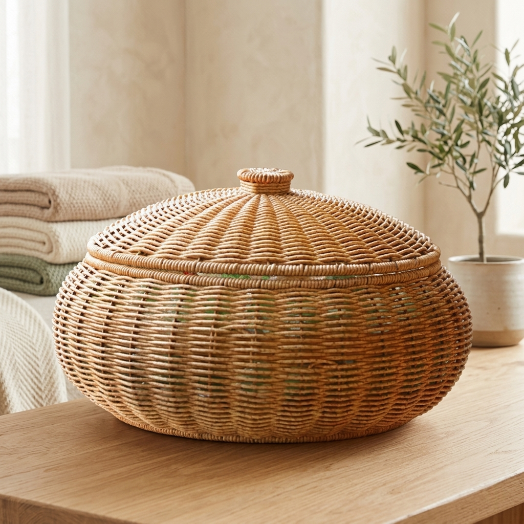 Wovely Dome Lidded Storage Basket
