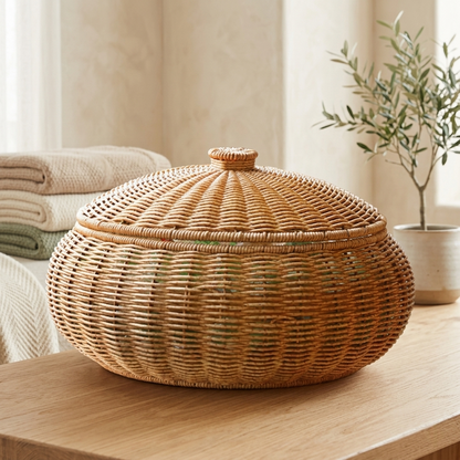 Wovely Dome Lidded Storage Basket